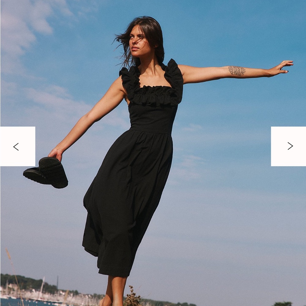 Elegant Black Ruffle Dress